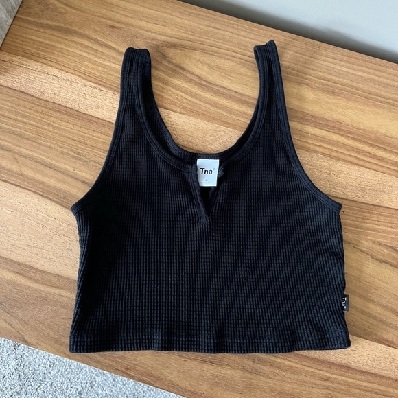 TNA Tops - Aritzia TNA Cropped Waffle Tank